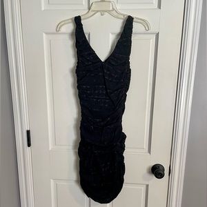 Express Ruched Black Dress